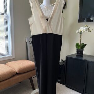 New! Event! Ann Taylor Black and Cream Jumpsuit